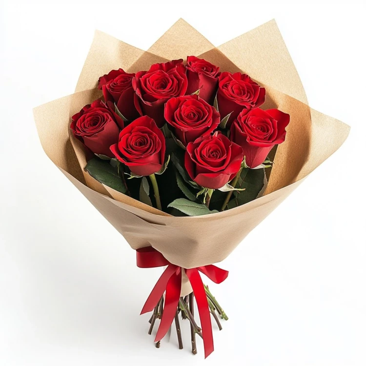 Букет 9 красных роз